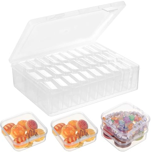 Sortierboxen für Kleinteile,Transparente Sortierkasten Kleinteile Organizer mit 30 Fächer,Plastikdosen,Kunststoff Kleinteilebox,Kleine Aufbewahrungsbox mit Deckel für Schrauben Ringe Perlen Organizer