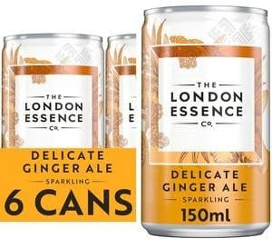 London Essence Co. Premium 6 x 150ml Multipack | Sparkling Soft Drink for Cocktails (London Essence Delicate Ginger Ale 6 X 150Ml)