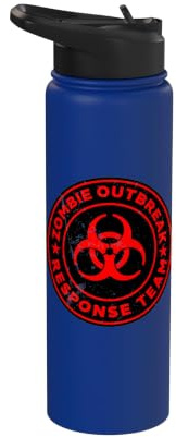 Zombie Outbreak Response Team Funny Zombie Apocalypse Stainless Steel Insulated Water Bottle
