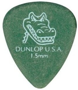 Dunlop Gator Grip Plektren (1,5 mm) Grün, 6 Stück.