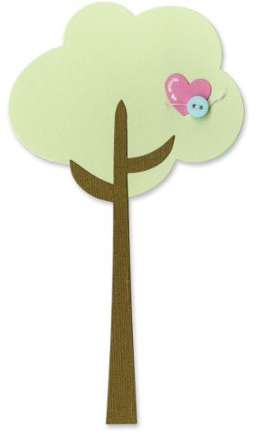 Sizzix Dena Designs Bigz Stanzschablone, Baum und Herz, Schwarz