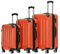 BEIBYE Zwillingsrollen 2048 Hartschale Trolley Koffer Reisekoffer Taschen Gepäck in M-L-XL-Set (Orangen, Set)