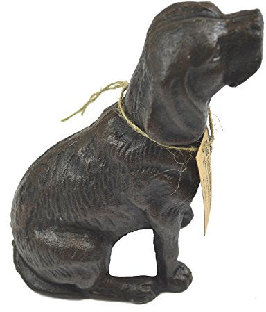 Lulu Decor, Cast Iron Dog Door Stopper, Doorstops, Sculpture, Dog Statue (Antique 4 lbs)
