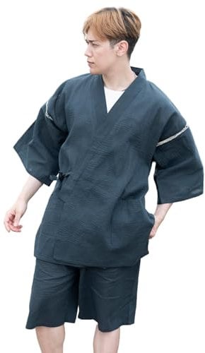 Edoten Herren Japan Kimono Jinbei, Navy705, XXX-Large