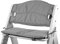 Tinydo® Hochstuhl-Sitzkissen optimal für Hauck Alpha und ähnliche Treppenhochstühle 2teilg. Set mit Memory-Schaum-Dämpfung Sitzverkleinerer-Auflage für Babystühle rutschfest, pflegeleicht (Hellgrau)