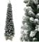 Rotex Albero di Natale Innevato Slim Stretto Realistico e Molto Folto Apertura Ad Ombrello, Salvaspazio