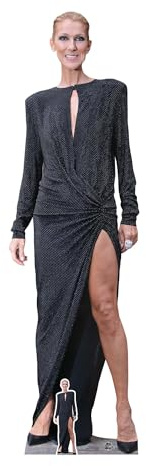 Star Cutouts CS812 Celine Dion Lifesize Cardboard Cutout – Music Legend Party Decoration, Event Display & Collector Gift 173cm