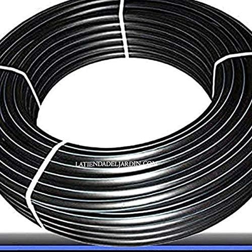 Suinga Tuyau arrosage eau bande bleu 25mm en polyéthylène alimentaire haute densité. Pression maximale: 10 bar. Bobine de 25 mètres, noir