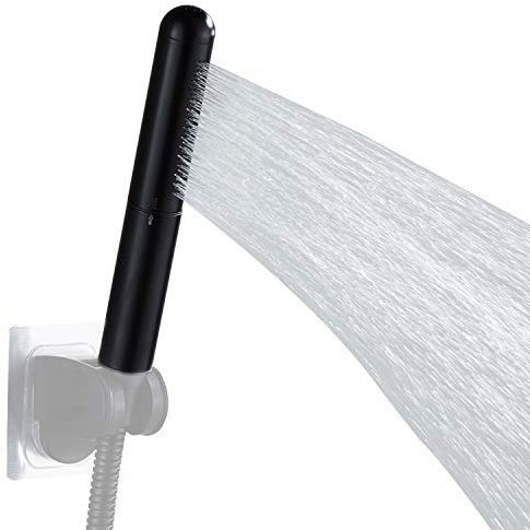 Handbrause, rund, massives Kupfer, Badezimmer, Hochdruck-Duschbrause, schwarz matt