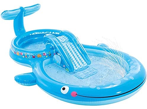Intex 57176NP - Aufblasbarer Play Center Wal, Vinyl, Blau, 373x234x99 cm