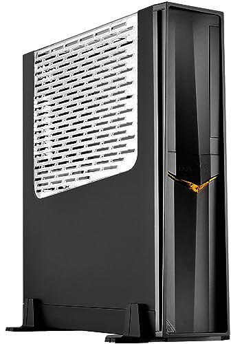 Silverstone SST-RVZ02B-W - Raven Mini-ITX schmales Gaming Computer Gehäuse mit Fenster, schwarz