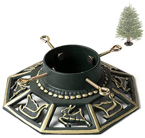 Ventray Support de Sapin de Noël avec réservoir d'eau, Support Universel Classique et Robuste pour Troncs d'arbres de Noël artificiels, Support de Base de Sapin de pin pour Vrais Arbres, Octogone