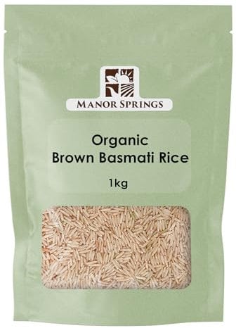Organic Brown Basmati Rice 1kg by Manor Springs Organic