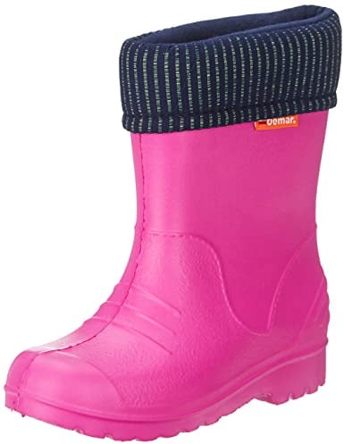 Ultraleichte Jungen Mädchen Kinder Warm Gefüttert Regenstiefel Gummistiefel Gummistiefel Dino, rose, 33 EU