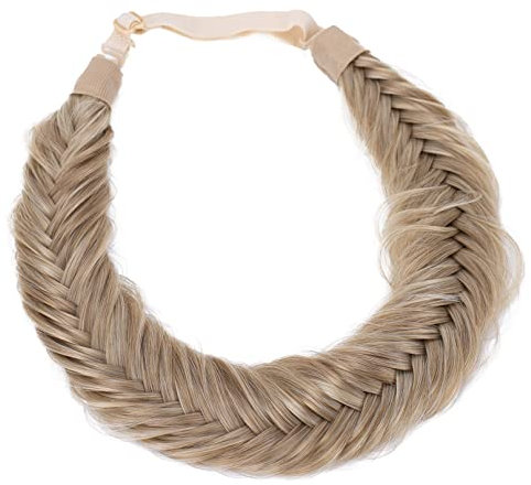 CAISHA Fischgrätenzopf Zopf Haarteil Haarband Stirnband Haarschmuck Geflochten Blond Mix HZ305