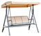 Outsunny 3 Seater Swing Chair, Garden Swing Bench with Canopy, Breathable Mesh Seat and Heavy Duty Steel Frame for Patio, Yard, Beige