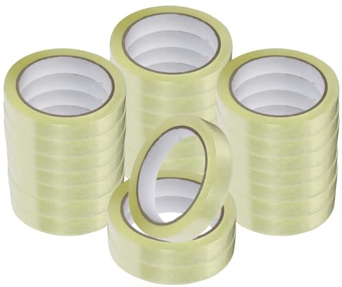 GTSE 24 Pack of Cellotape, 24mm x 66m per roll, Gift Wrap Clear Tape for Christmas and Birthdays, Crafts, Packaging Sellotape, Parcel Tape, Compatible with Dispensers - 24 Rolls