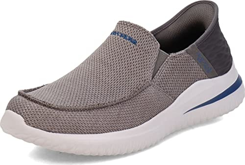 Skechers Delson 3.0 Cabrino Mens Slip-On, Gray, 9 UK