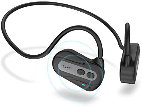 Open Ear Wireless Bluetooth 5.3 Earphones with Mic,Air Conduction Headphones,Sweatproof Ultra-Light Sports Headset,Durable and Safer Earphones Wireless for iPad,PC,Tablet,Kindle or Computer