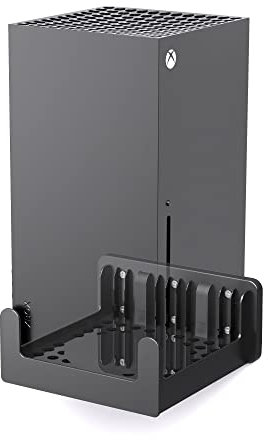 PlusAcc Supporto a parete per Xbox Series X - Staffe per dissipazione rapida del calore, risparmia spazio sulla scrivania e mantieni organizzata la tua area di gioco (dispositivo non incluso).