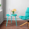 AOJEZOR Round Side Table, Metal End Table, Nightstand/Small Tables for Living Room, Accent Tables Cheap, Side Table for Small Spaces (Light Blue)