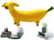 Syfunlv Hundeskulptur,Hund-Harz-Ornament, kreative Bananen-Hund-Puppe, niedliche Bananen-Hunde-Skulptur,Lustige Hunde Geschenk, Simulation,Schreibtisch-Dekoration, Heimdekoration (L)