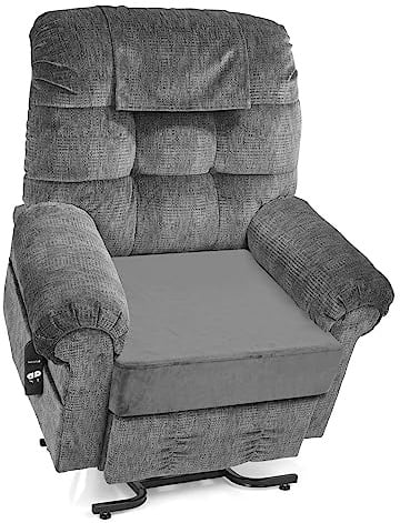 SINOSSO Velvet Large Chair Cushion for Elderly 20 x 20 x 5, High Density Foam Seat Cushion for Recliner Couch Armchair, Thickened Chair Pad, Gray