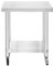 Tavolo da cucina in acciaio inox per la preparazione dei cibi con 4 ruote piroettanti con 2 freni e 4 piedini adattabili Ripiano inferiore regolabile 3 posizioni Portata 160 kg 60 cm x 30 cm x 80 cm