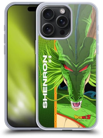 Head Case Designs Officially Licensed Dragon Ball Z Shenron Saiyan Arc Characters Gel Case [Military Grade Protection] Compatible with Apple iPhone 15 Pro Max and Compatible with MagSafe