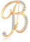 Broche initiale ANTM, broche lettre pour femme A-Z 26 lettres, or, Moderne