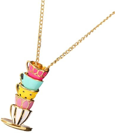 bicup Necklace Pendant Chain Men Women Jewellery Necklace Beautiful New Creative Trend Necklace Fashion Tea Cup Gift Trendy Female
