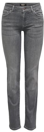 ONLY Female Straight-Fit Jeans ONLALICIA Mittlere Taille Normal geschnitten Jeans