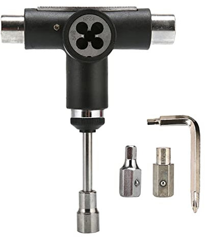 predolo Skateboard Werkzeug Set - Vielseitiges Equipment für alle Skater, Schwarz