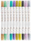 Metallic-Marker mit Doppelspitze, doppelendig, zum Ausmalen, Scrapbooking, Basteln, Geburtstagskarten, Stifte-Set, 10 Stück