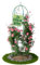 TTL Garden Obelisk Rankhilfe L 165x40cm grün 2er Set - Rosen Rankgitter Metall rostfrei für Kletterpflanzen Rosen Clematis - pulverbeschichteter Stahl 165 cm hoch 40cm Ø Rankturm Tomaten Gurken