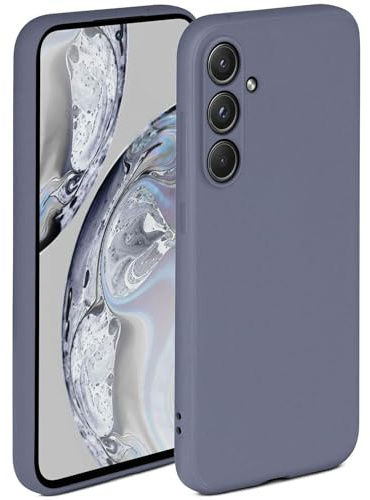 ONEFLOW Soft Case für Samsung Galaxy A55 5G Hülle aus Silikon mit Kameraschutz, Silikonhülle mit erhöhtem Schutz fürs Display, Backcover Schutzhülle, weiche Handyhülle, Blau Grau