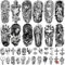 77 fogli di tatuaggi temporanei cristiani per adulti, uomini, donne, bambini, religiosi, Gesù, croce, Dio, Cristo, cattolici, realistici, mezze maniche, tatuaggi finti, adesivi