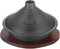 Marokkanischer Tajine-Topf aus Gusseisen mit Tablett, antihaftbeschichteter Tajine mit konischem Deckel, induktionsgeeignet, für Gasherde, unverzichtbar für die Küche (Größe: 24)