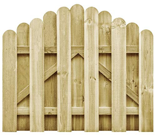 Xichuzi Puerta de jardín Madera de Pino impregnada 100x75 cm, Puertas para Jardin, Puertas De Exterior, Valla Jardín, Rejas para Puertas De Entrada