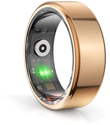 Smart Ring, IP68 Smart Ring for Women Men w/Sleep Heart Rate Blood Pressure Oxygen Monitor Waterproof Fitness Tracker Pedometer Calories Step Counter Bluetooth Health Ring, Rose Gold #9