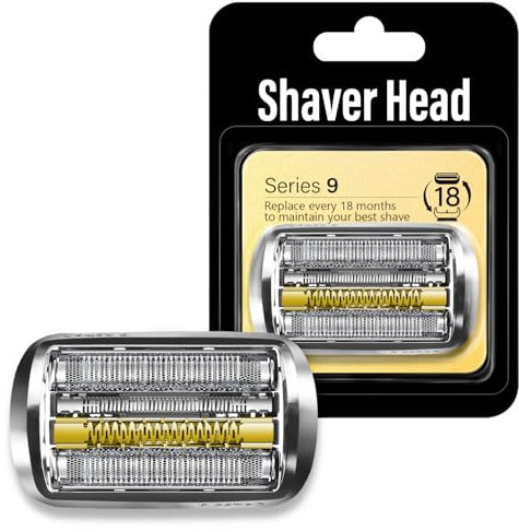 92S Series 9 Ersatzkopf kompatibel mit Braun Elektrorasierer Modell 9290cc, 9291cc, 9370cc, 9293s, 9385cc, 9390cc, 9330s, 9296cc, für Braun S9 Rasierklingenköpfe