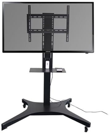 PLMNBQWE TV Wall Mount' Table Top Motorized TV Mount - Mobile TV Cart on Wheels - Motorized TV Lift, Mobile TV Stand Cart with Height Adjustable, 4 S