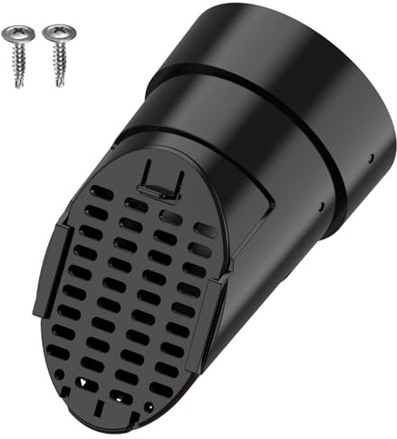 Regenrinnen-Fallrohrverlängerung für DN100(10cm) & DN110(11cm) & Rundfallrohr, Fallrohrschutz, Dachrinnen Laubschutz, schwarz 1 Pack