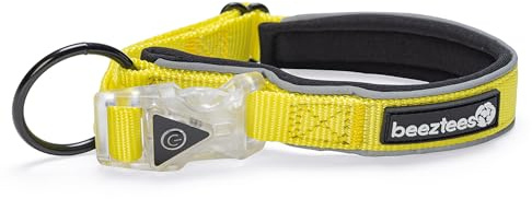 Beeztees Safety Gear Parinca Premium, Hundehalsband, LED, Nylon -