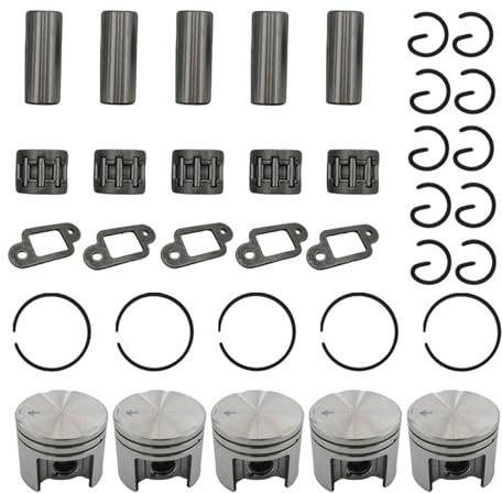 Kit di cuscinetti con anelli pistone da 5 pezzi da 38 mm for STIHL MS180 MS180C MS 180 018, motore di ricambio for motosega a gas, for 11300302004