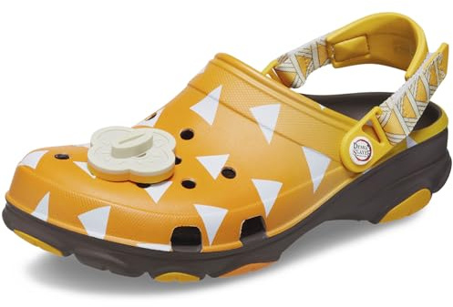 Crocs Unisex-Adult Classic Demon Slayer All Terrain Adjustable Clogs, Zenitsu, 5 UK Men / 6 UK Women