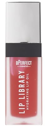 BPerfect Lip Library Lip Oil – Ultra-Shine Hydrating Lip Treatment with Jojoba & Coconut Oil, Shade Ambitious (Sheer Berry Pink)