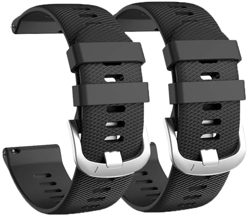 2 Stück 22mm Sport Band Kompatibel mit Garmin Venu 2/Venu 3 Armband, Weiches Silikon Ersatz Armband für Garmin Vivoactive 4/Forerunner 255/Forerunner 265