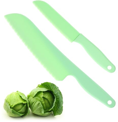 2 Pack Lettuce Knife, Plastic Knife for Cutting Lettuce, Veggies, Fruit | Salad Knife For Lettuce