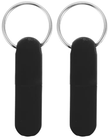 BESPORTBLE Perforatrices Porte-clés pour Cigare, Lot de 2, Métal et Caoutchouc, Coupe Précis pour Cigarettes, Accessoires Sophistiqués pour Fumeurs en Déplacement